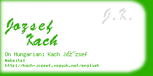 jozsef kach business card